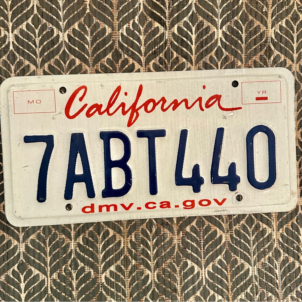 California License Plate